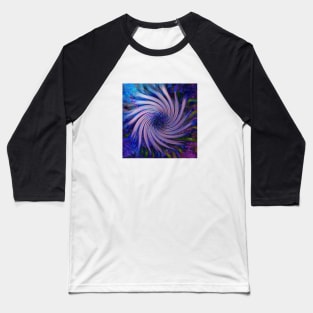 Blue Green Purple Pinwheel Baseball T-Shirt